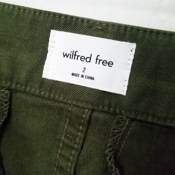 Aritzia Wilfred Free Havasu Cargo Skirt 2 Olive Army Green Mid Rise Pockets $110 - Picture 11 of 16
